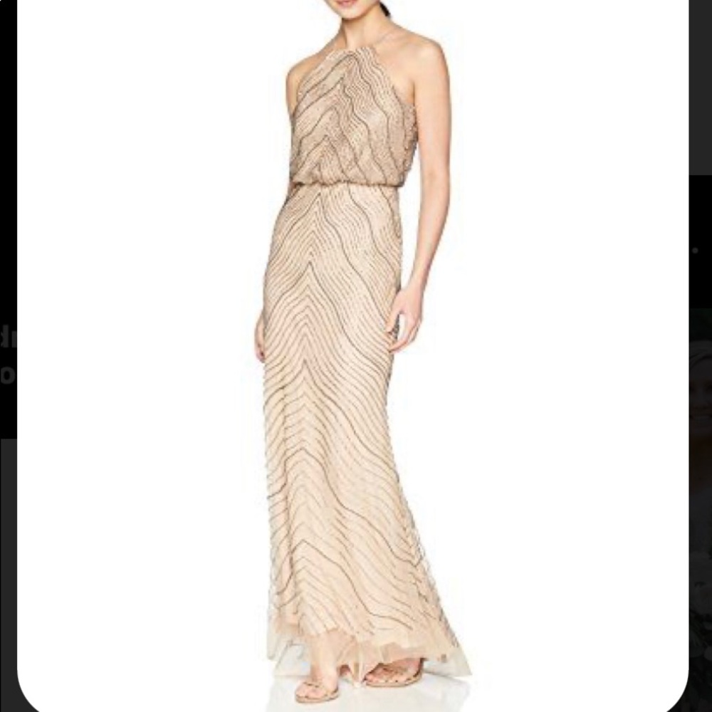 Adrianna Papell NWT beaded halter